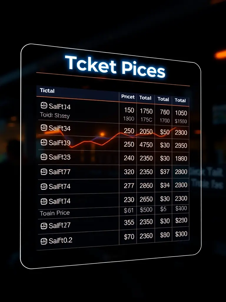 A transparent pricing chart showing the breakdown of costs for train tickets, emphasizing no hidden fees.