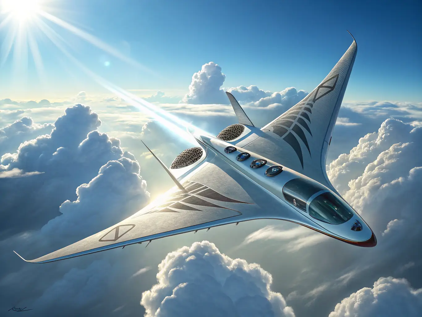 A vibrant image showcasing a modern airplane soaring through a clear blue sky, symbolizing the freedom and convenience of air travel offered by Train Booking Online.